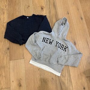 Zara Kids Navy and Gray Sweatshirts